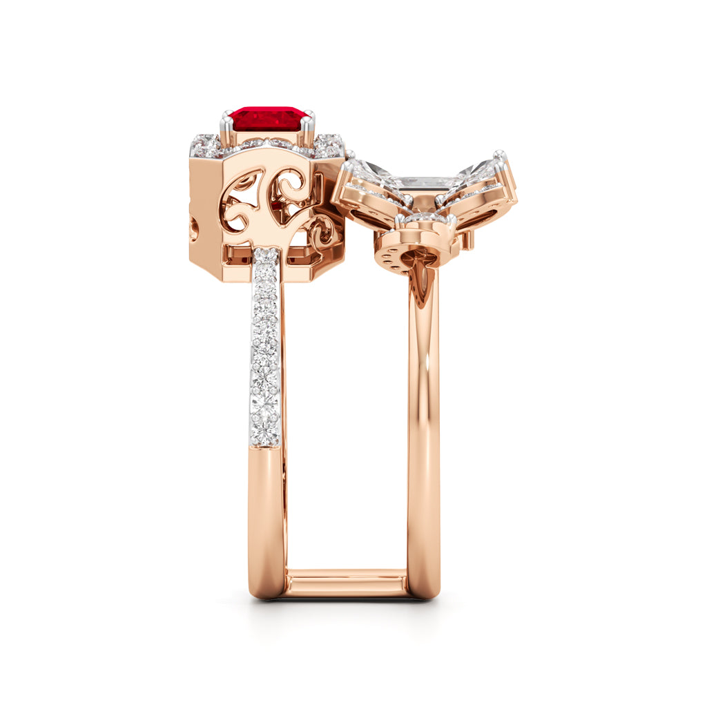 Crimson Bloom Luxe Ring