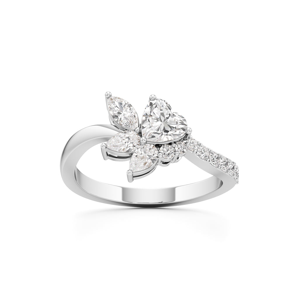 Whimsical Bloom Diamond Accent Ring