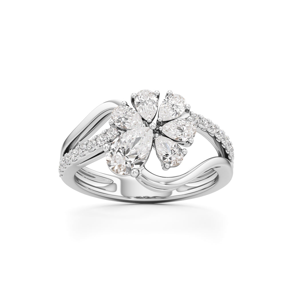 Floral Diamond Flicker Ring