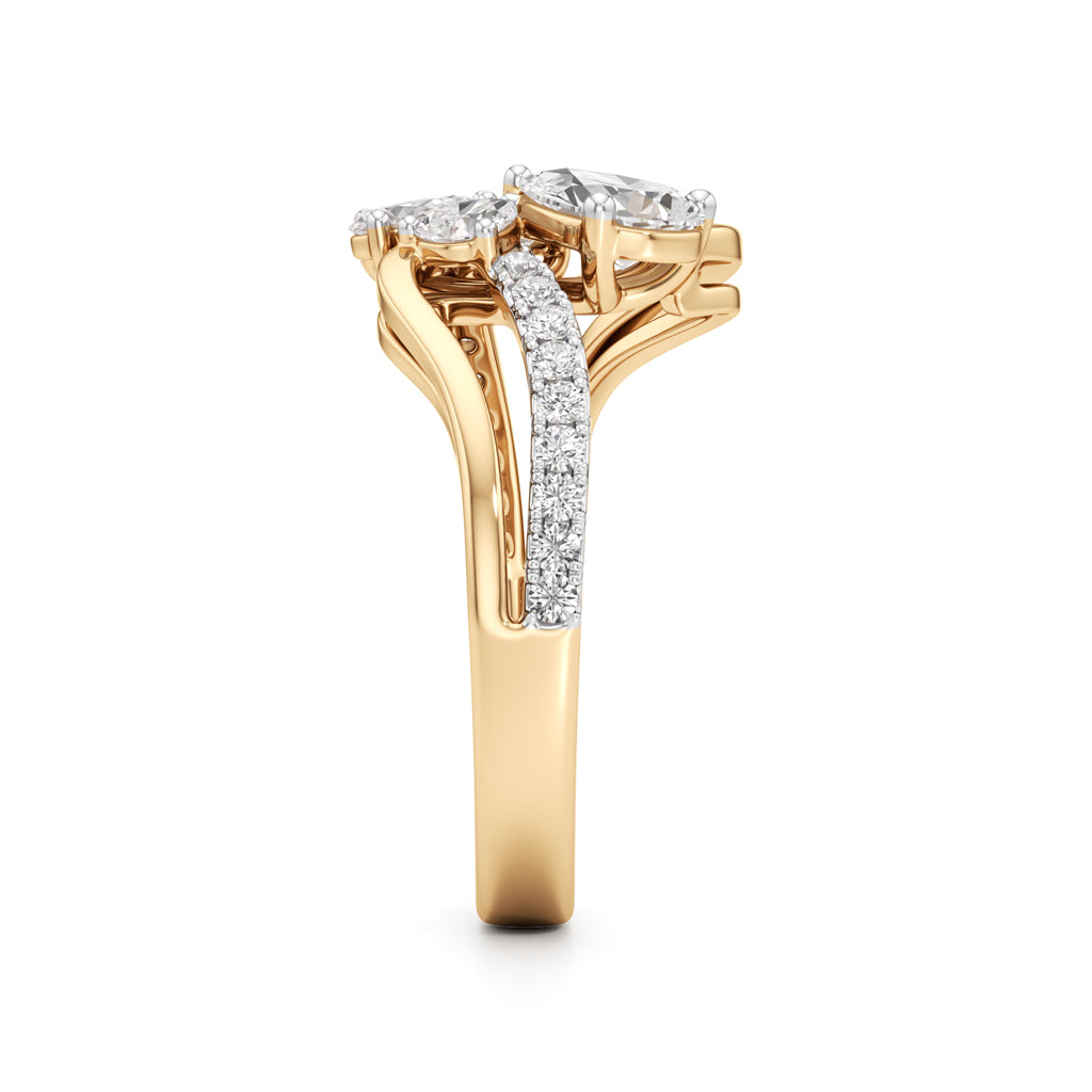 Floral Diamond Flicker Ring