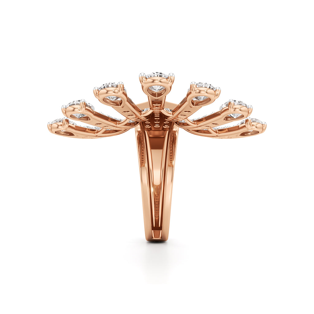 Diamond Fan Solstice Ring