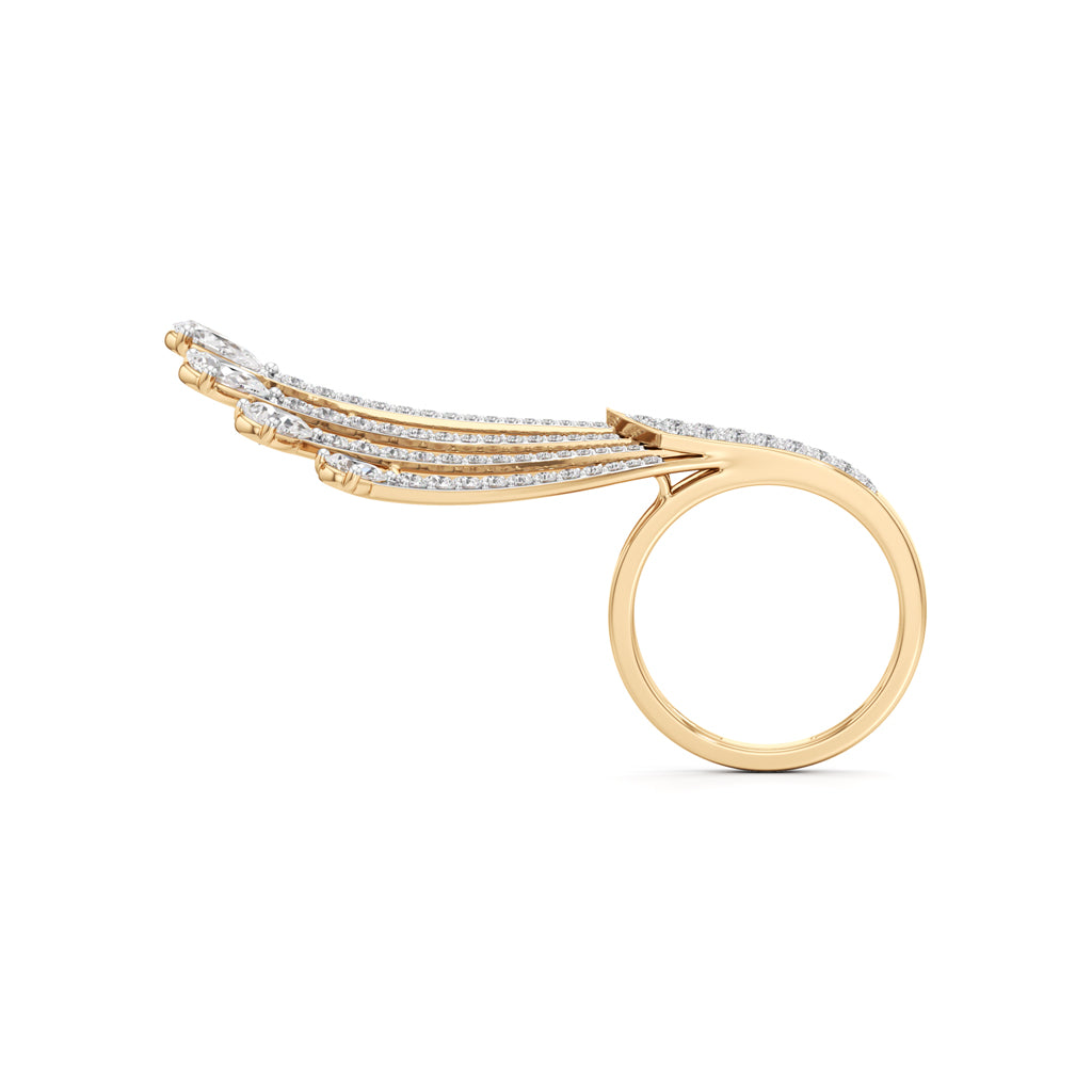 Diamond Fan Solstice Ring