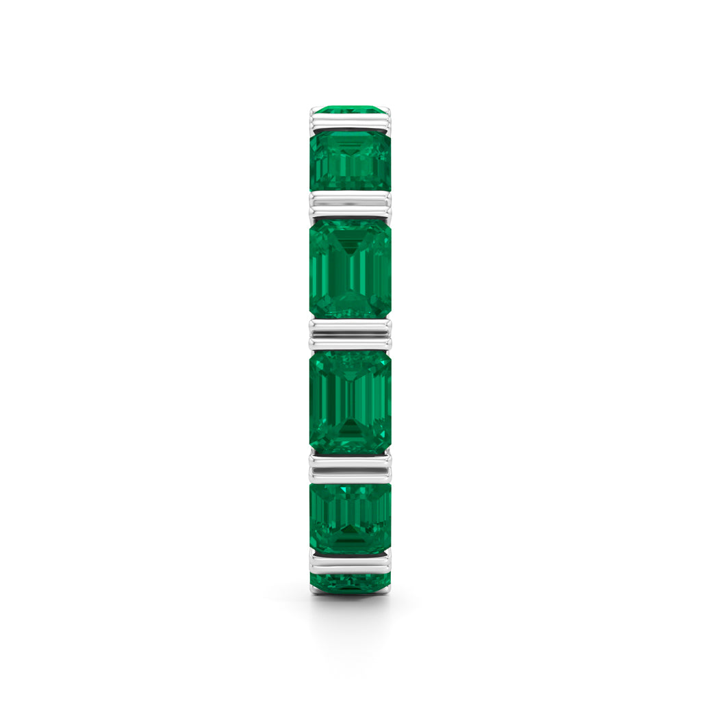 Emerald & Diamond Eternity Band