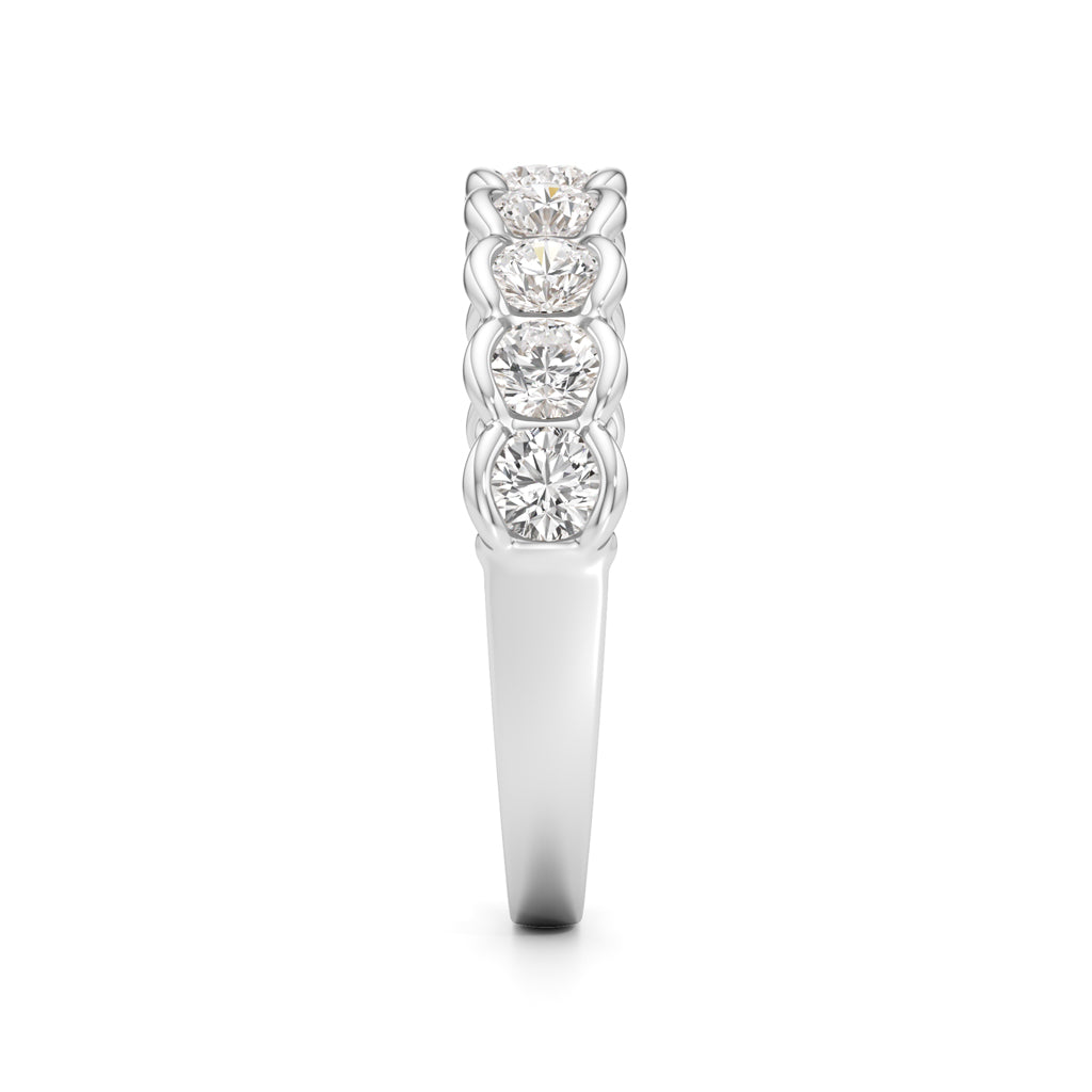 Scalloped Diamond Band