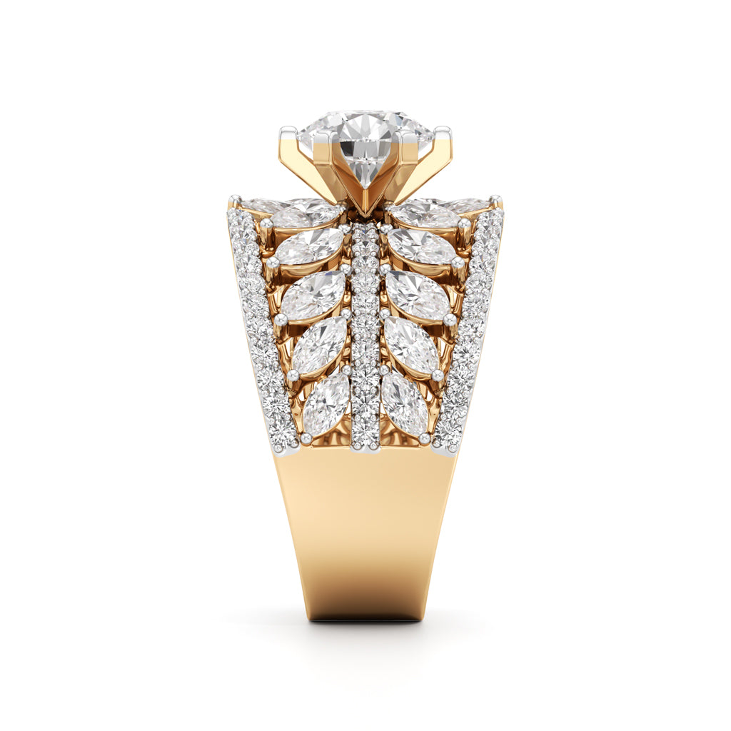 Round & Marquise Heartspark Cluster Ring