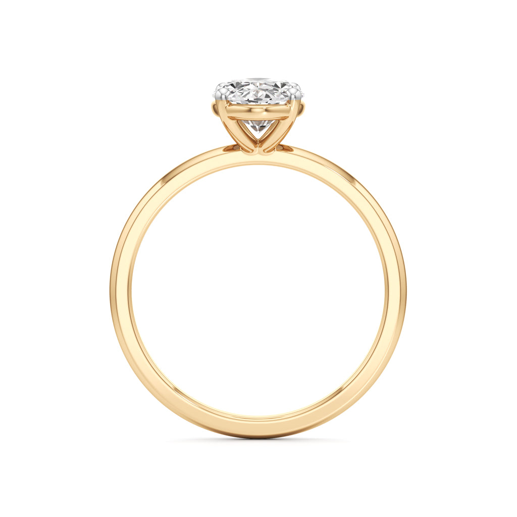Classic Oval Diamond Solitaire Ring