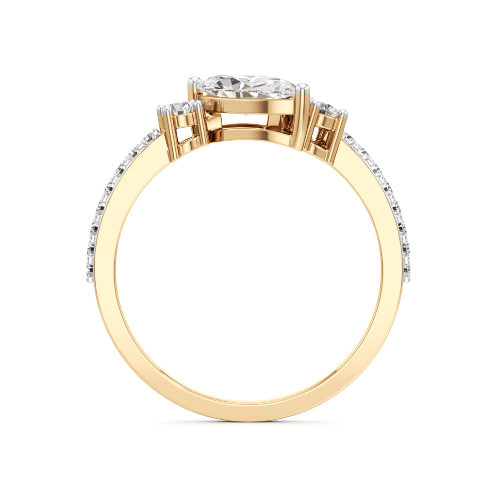 Twilight Petal Marquise Diamond Ring
