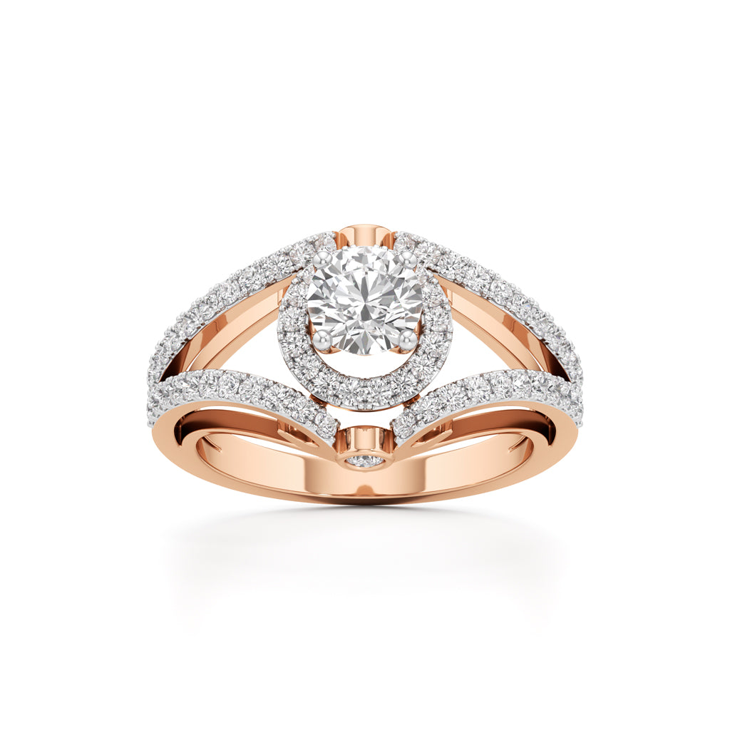Infinity Glow Diamond Halo Ring