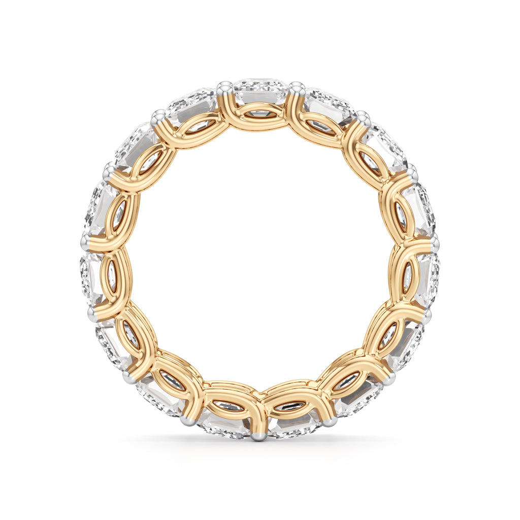 Dazzling Emerald Cut Diamond Eternity Band