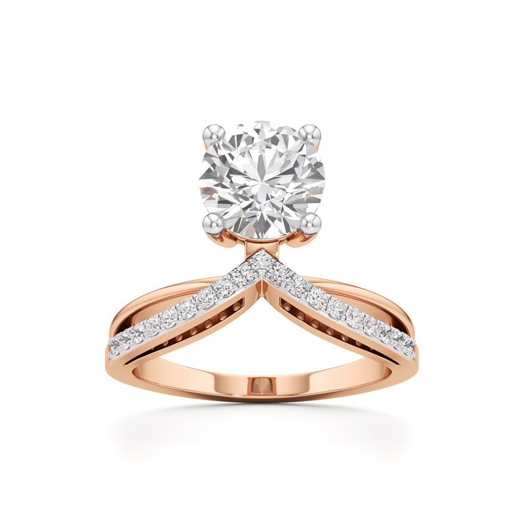 Modern Crisscross Diamond Engagement Ring