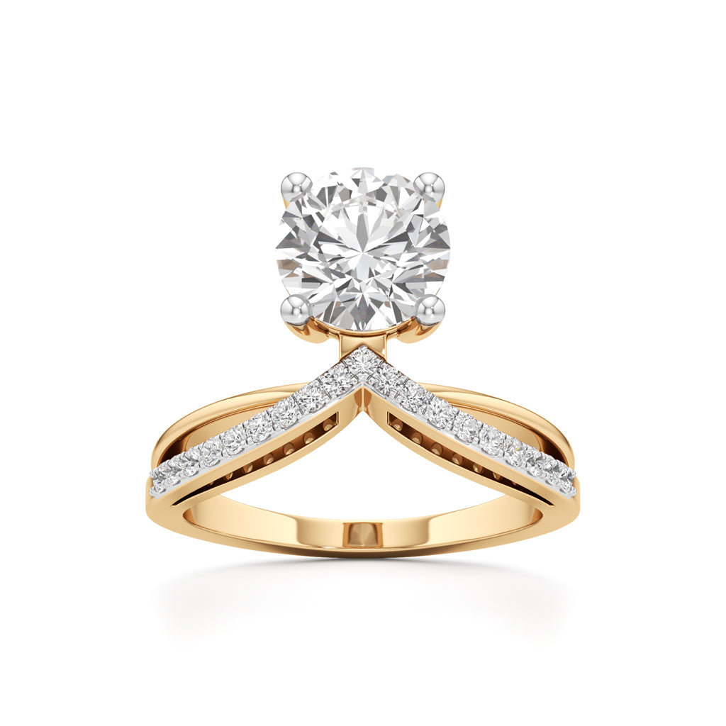 Modern Crisscross Diamond Engagement Ring