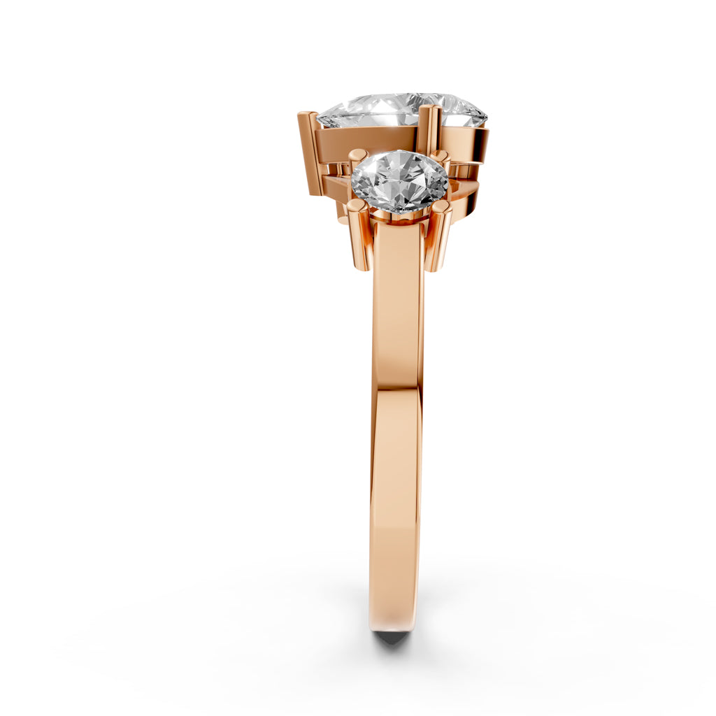 Mixed Cut Diamond Cluster Ring