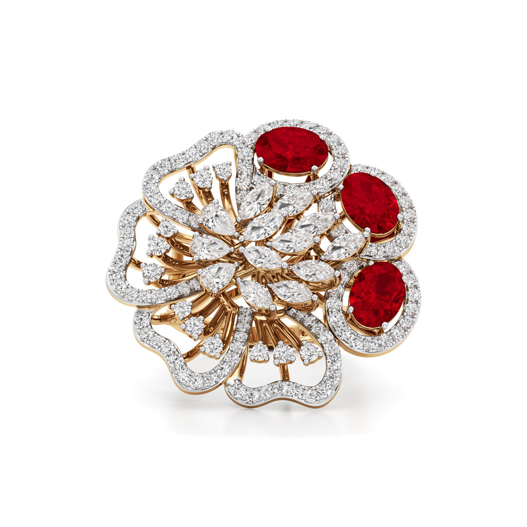 Flamora Bloom Ruby Ring