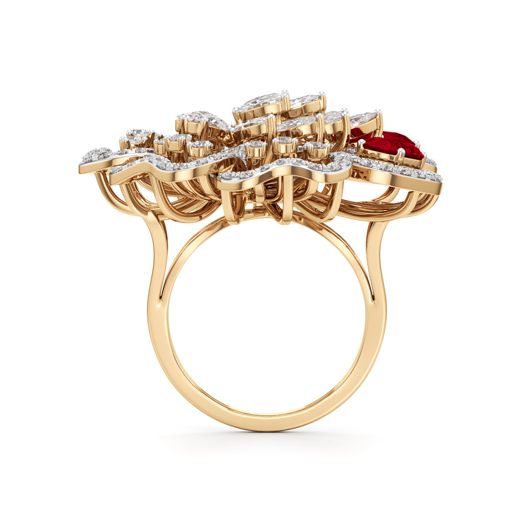 Flamora Bloom Ruby Ring