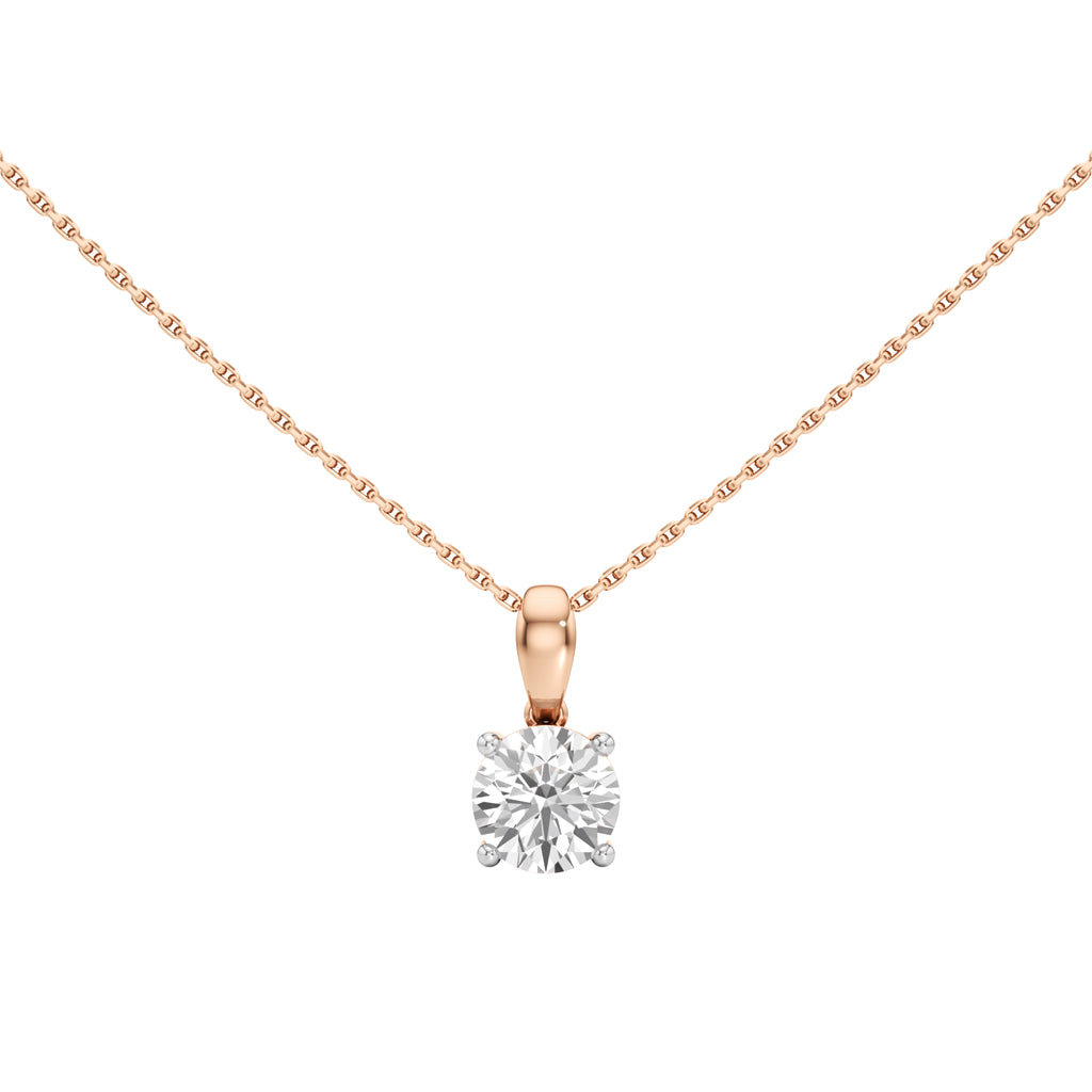 Iris 2Ct Solitaire Round Cut Solitaire Pendant