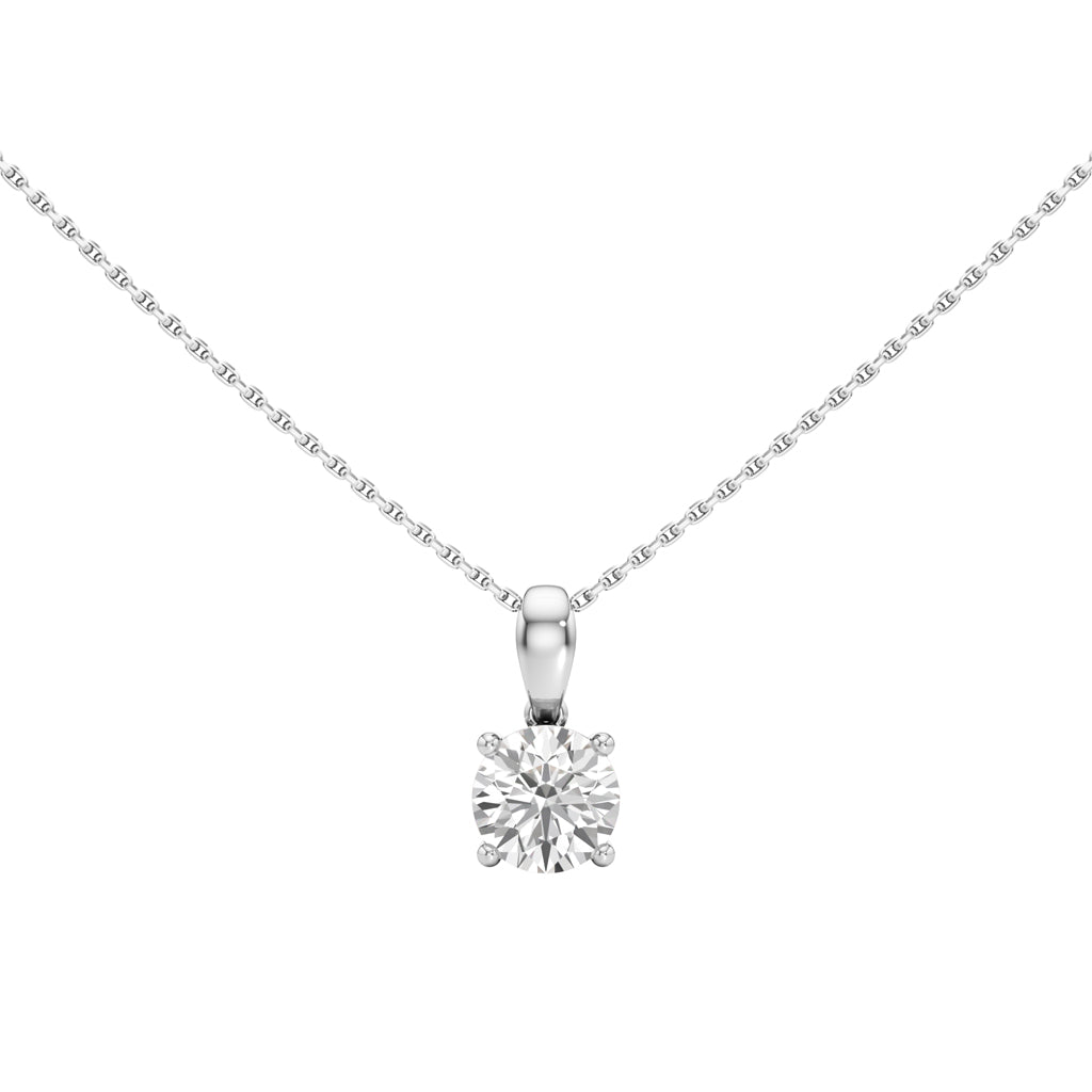 Iris 2Ct Solitaire Round Cut Solitaire Pendant