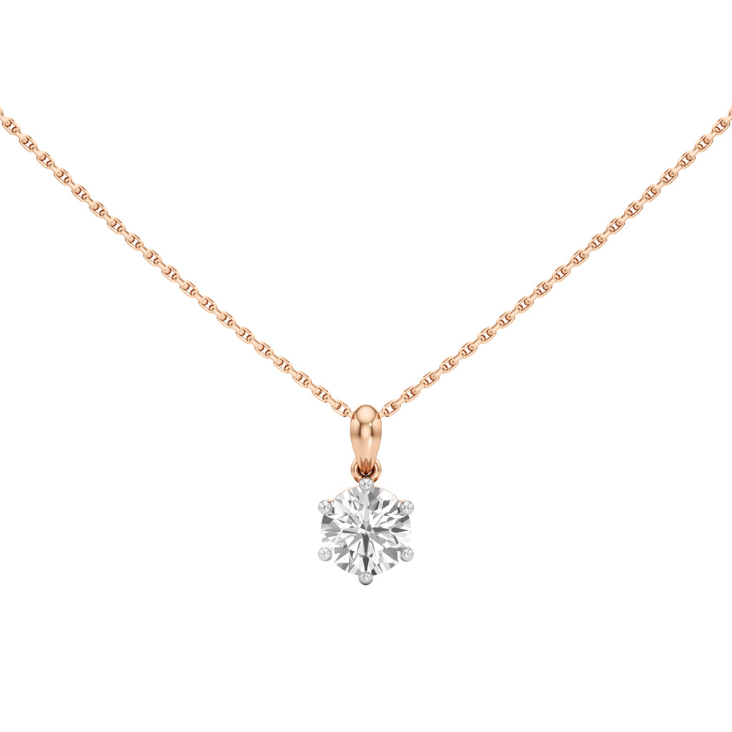 1.50Ct Round Cut Lab Grown Diamond Solitaire Pandant