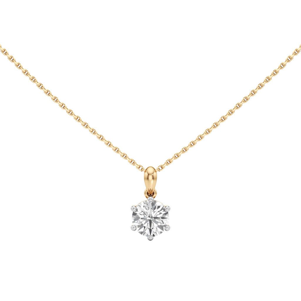 1.50Ct Round Cut Lab Grown Diamond Solitaire Pandant