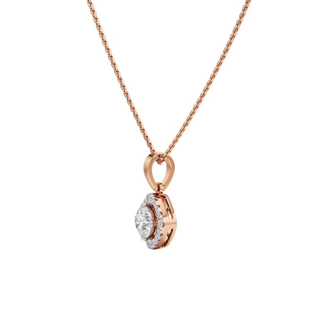 Infinia Round Cut Halo Pendant