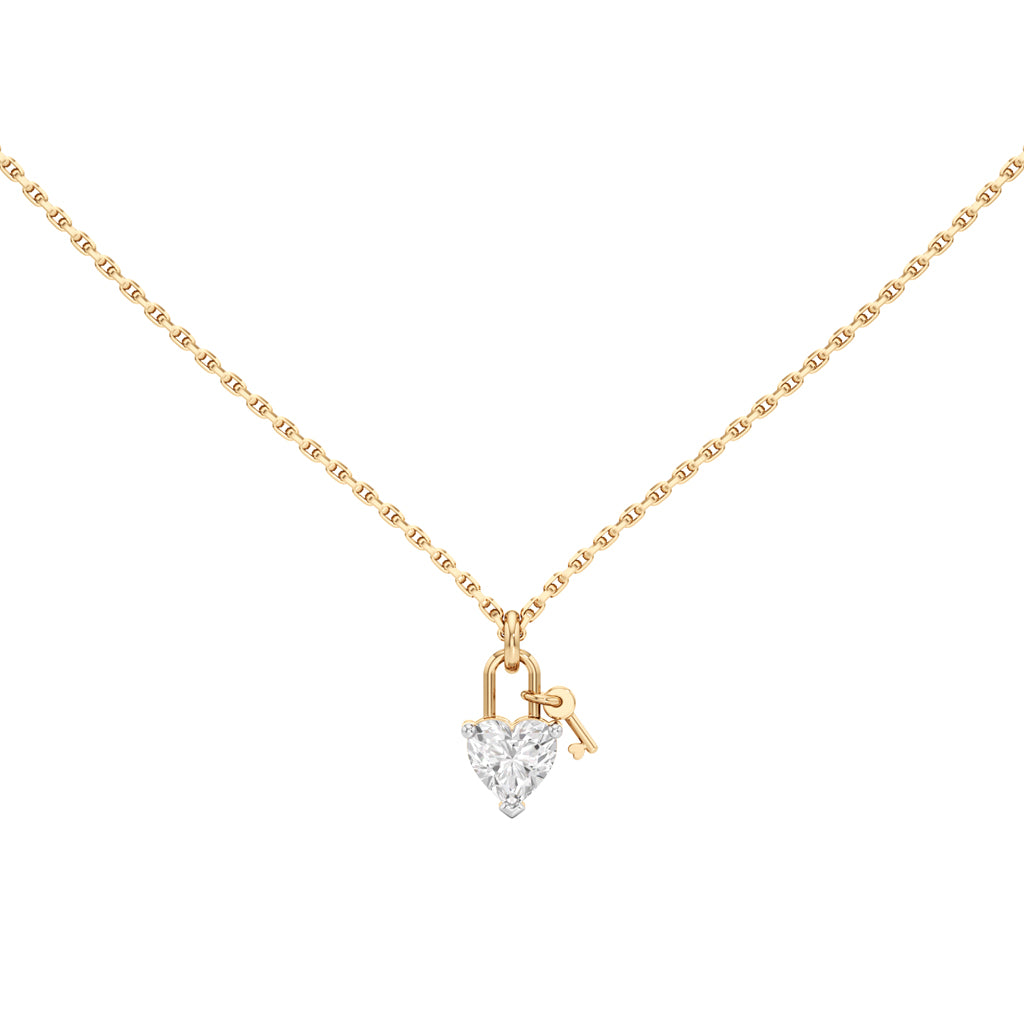 0.50 Ct Heart Shape Solitaire Pendants