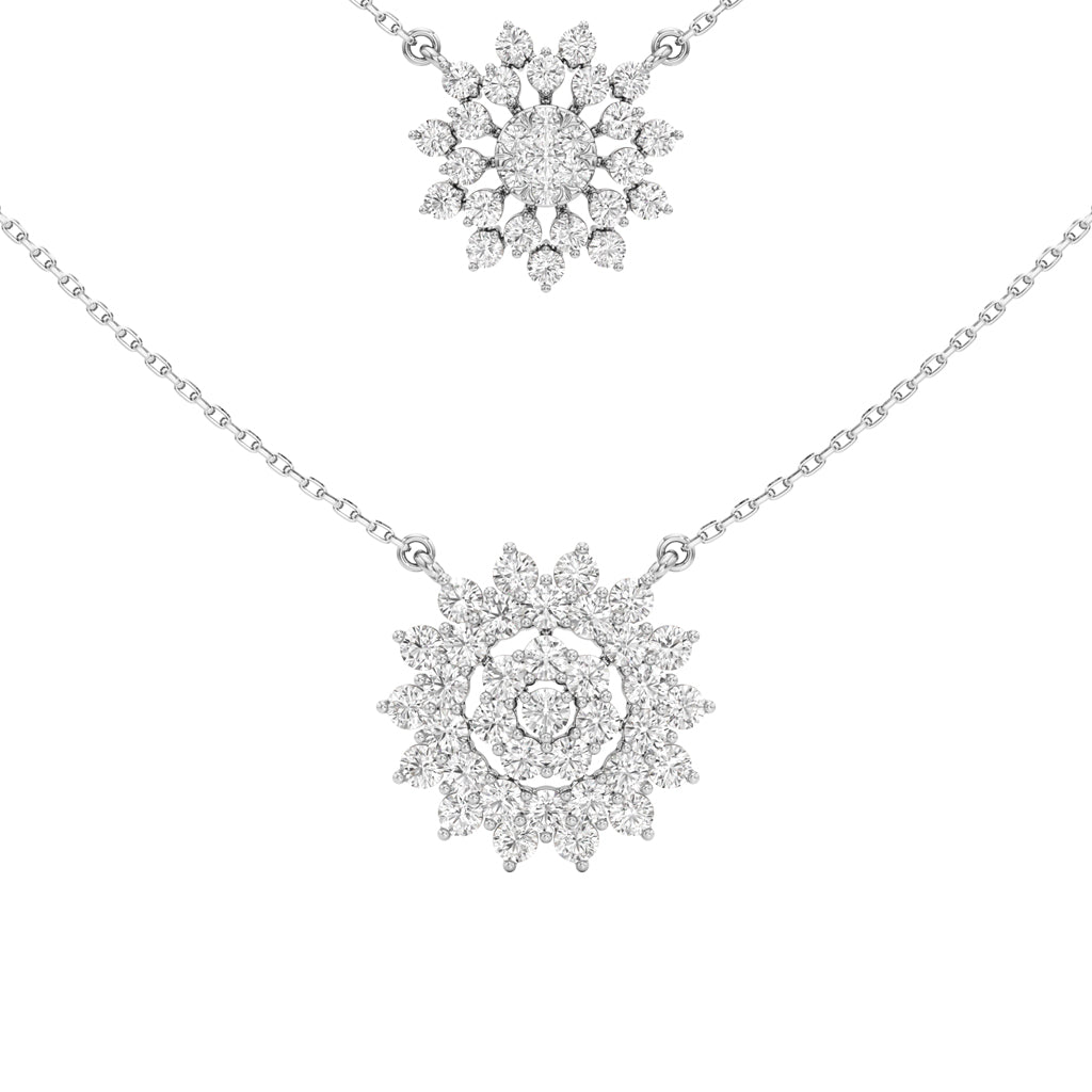 Harlow 3Ct Sunflower Round Cut Fancy Pendant