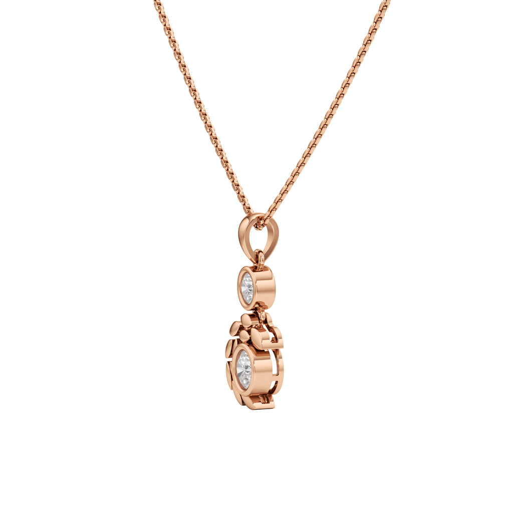 Kiana Bezel Set Round Cut Delicate Pendant