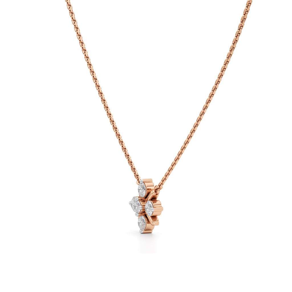 Hush Floral Round Cut Delicate Pendant