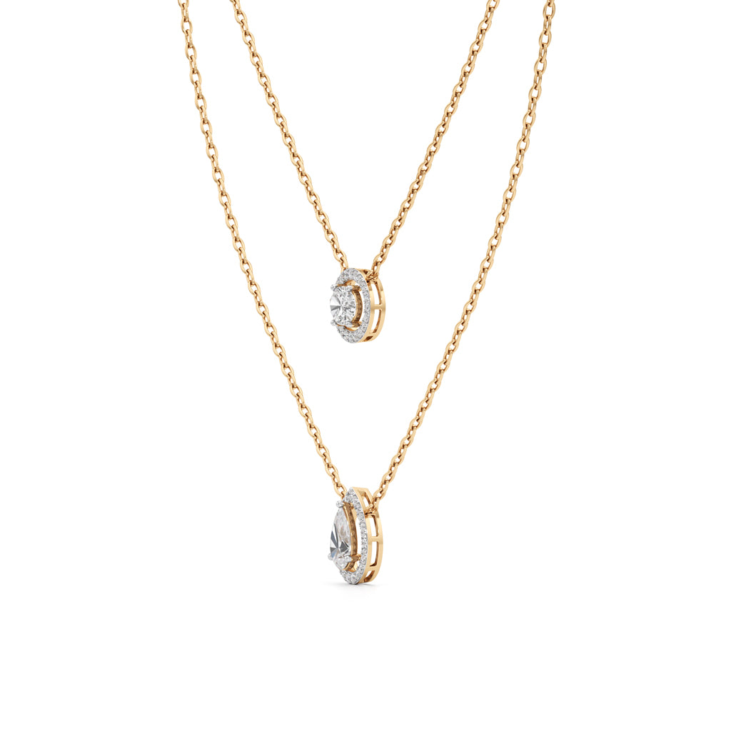 2.50 Ct Pear Oval Lumora Pendant