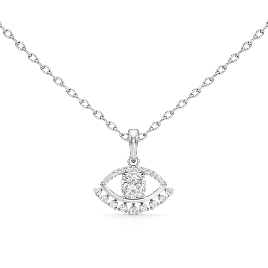 1.00Ct Iconic Eye-Shaped Gold Fancy Pendant
