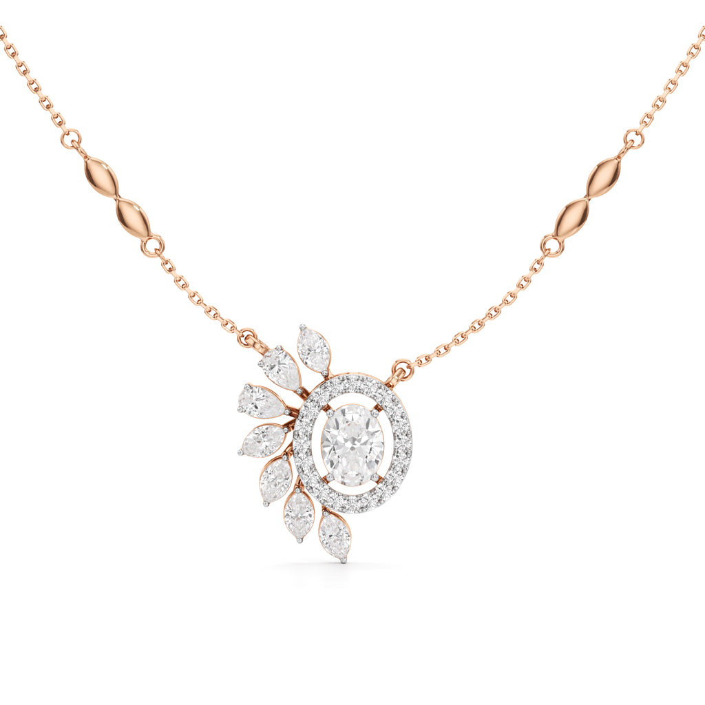 Celestia Bloom Diamond Pendant Necklace