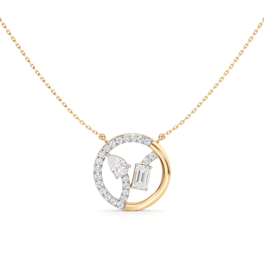 Aurielle Diamond Harmony Circle Pendant Necklace