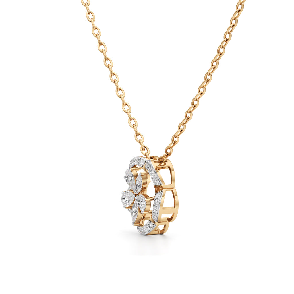 Fleur Radiance Diamond Pendant Necklace