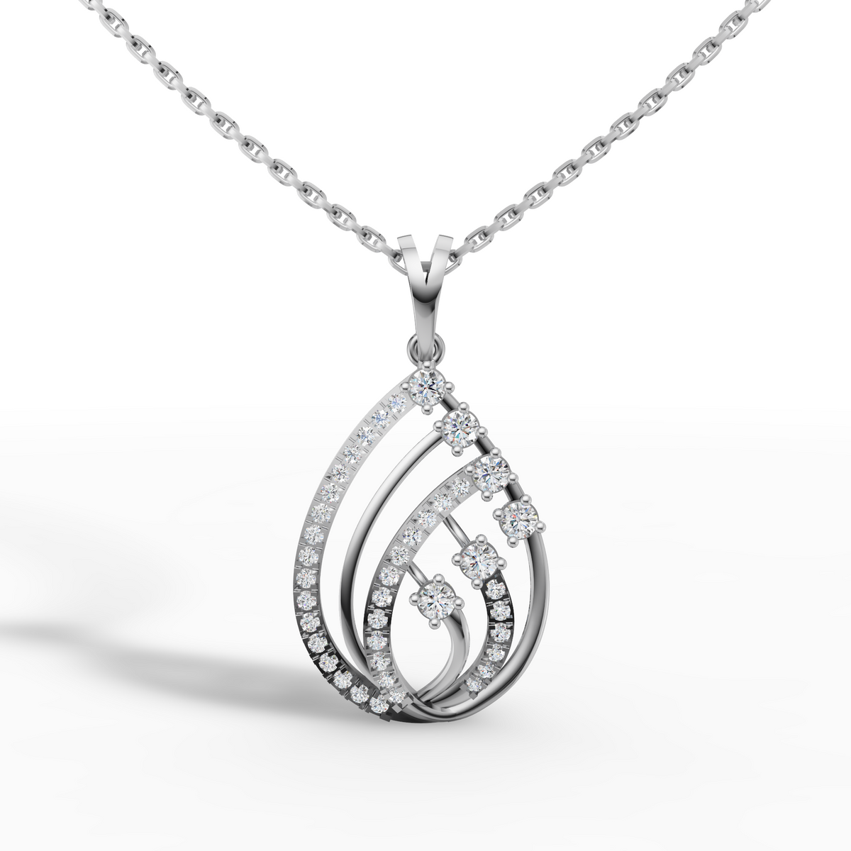 Diamond Swirl Pendant