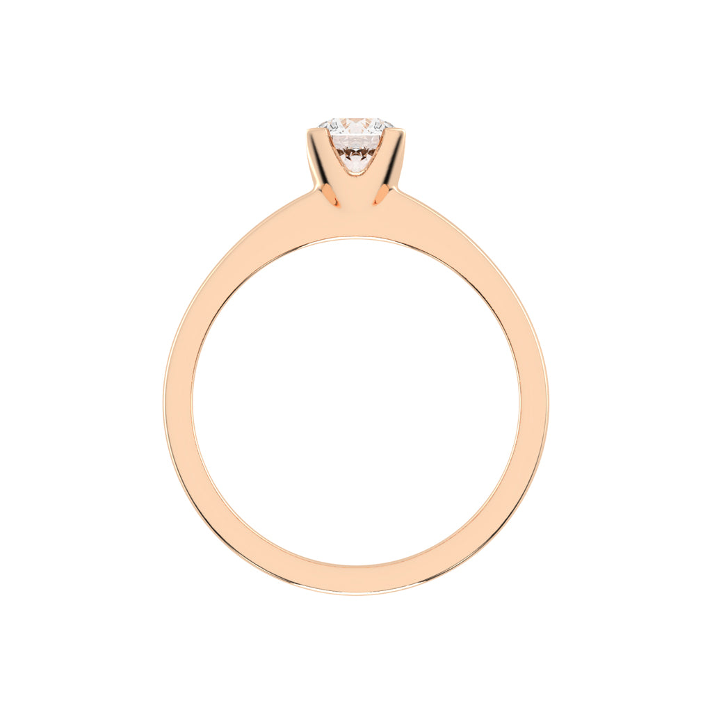 Solance 0.50Ct Channel Set Solitaire Lab Diamond Ring