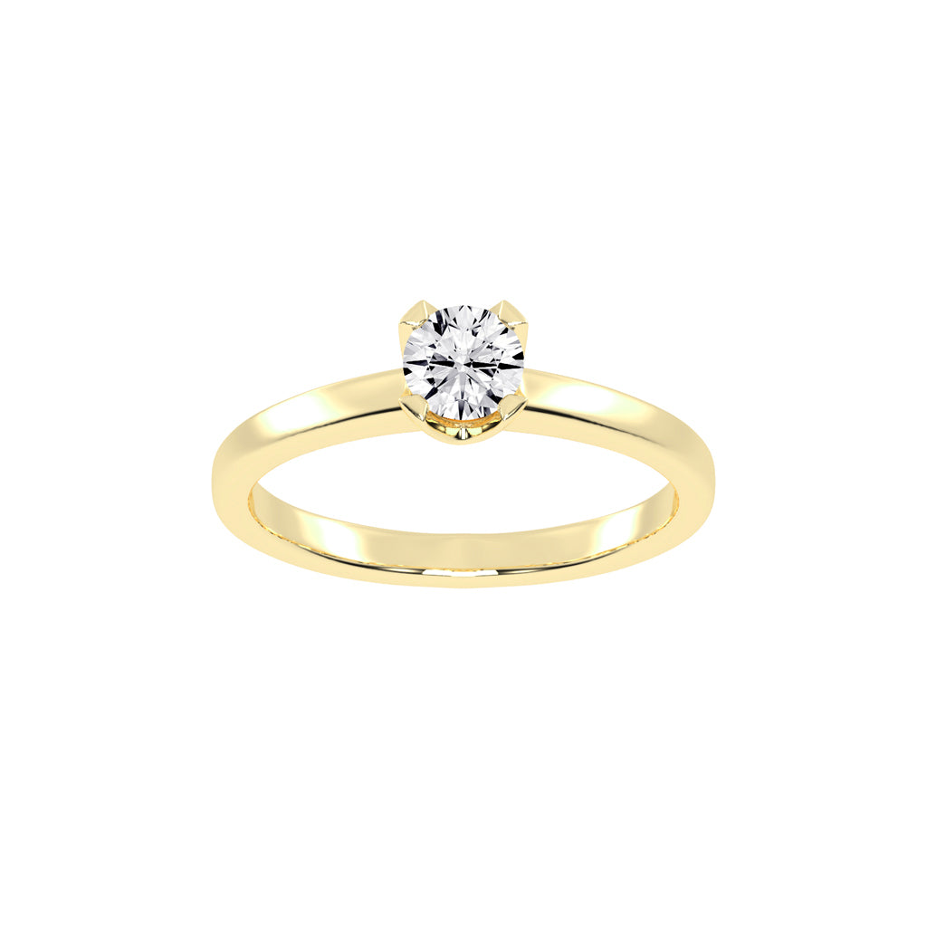 Solance 0.50Ct Channel Set Solitaire Lab Diamond Ring