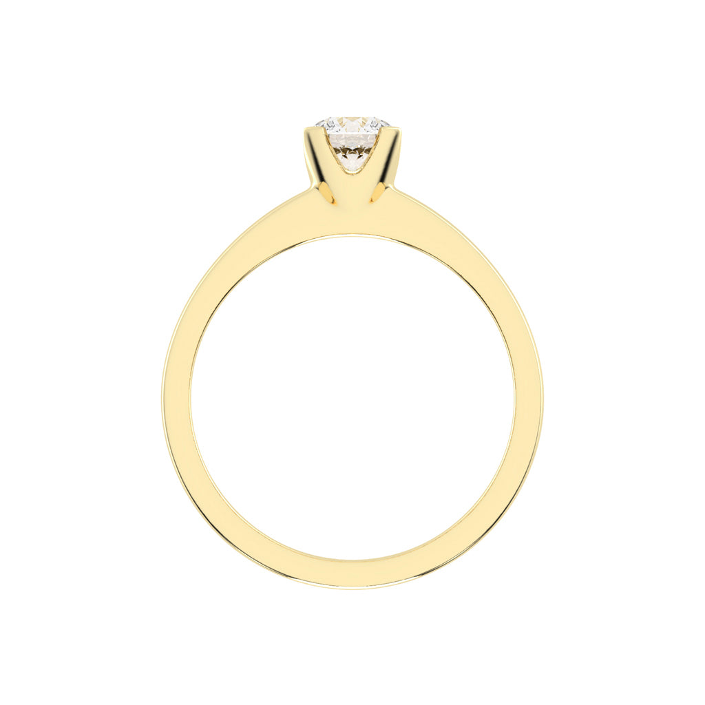 Solance 0.50Ct Channel Set Solitaire Lab Diamond Ring
