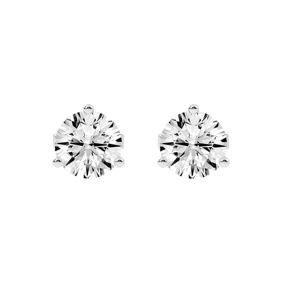 1.25Ct Round Shape Gold Solitaire Studs Earrings