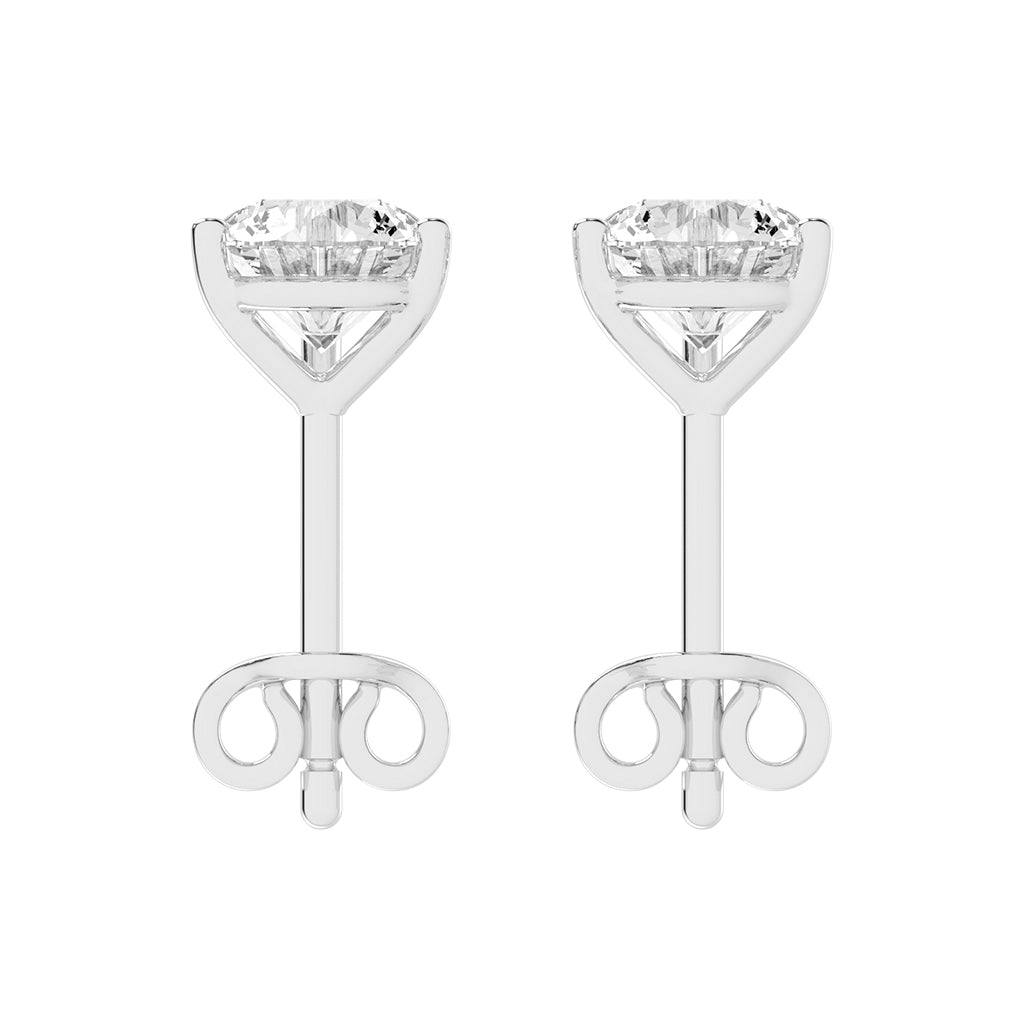 1.25Ct Round Shape Gold Solitaire Studs Earrings