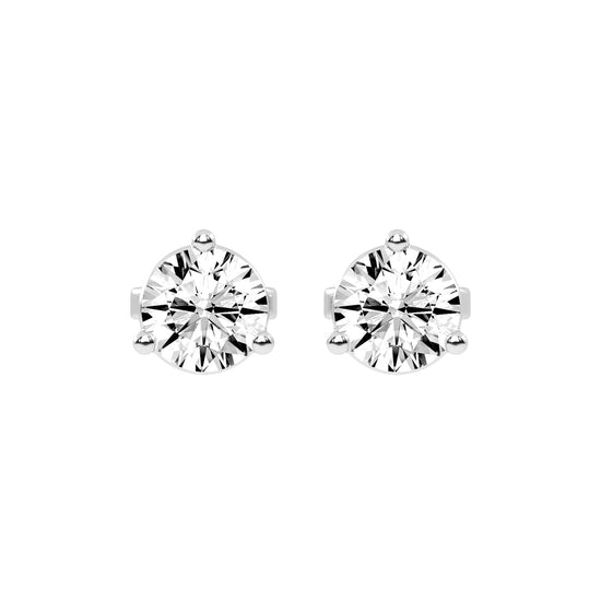 1.5Ct Round Shape Rose Gold Solitaire Studs Earrings