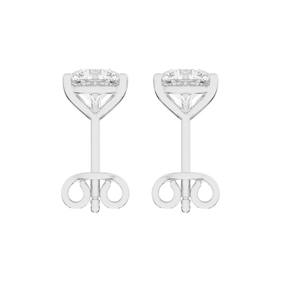1.5Ct Round Shape Rose Gold Solitaire Studs Earrings