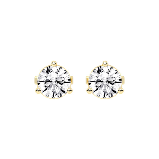 1.5Ct Round Shape Rose Gold Solitaire Studs Earrings