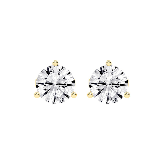 2.25Ct Round Shape Rose Gold Solitaire Studs Earrings
