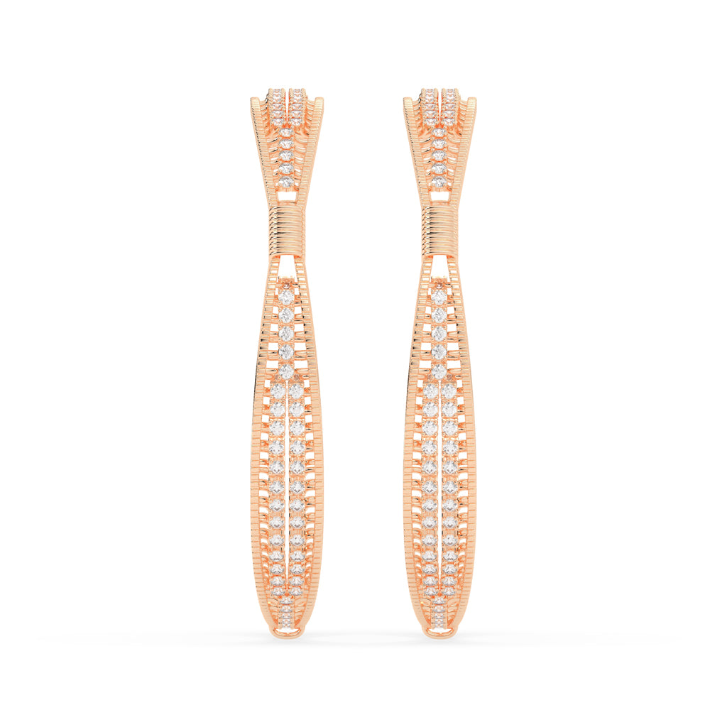Nyra dual round cut broad lab diamond bangles