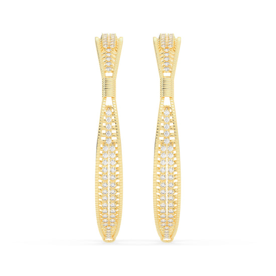 Nyra dual round cut broad lab diamond bangles