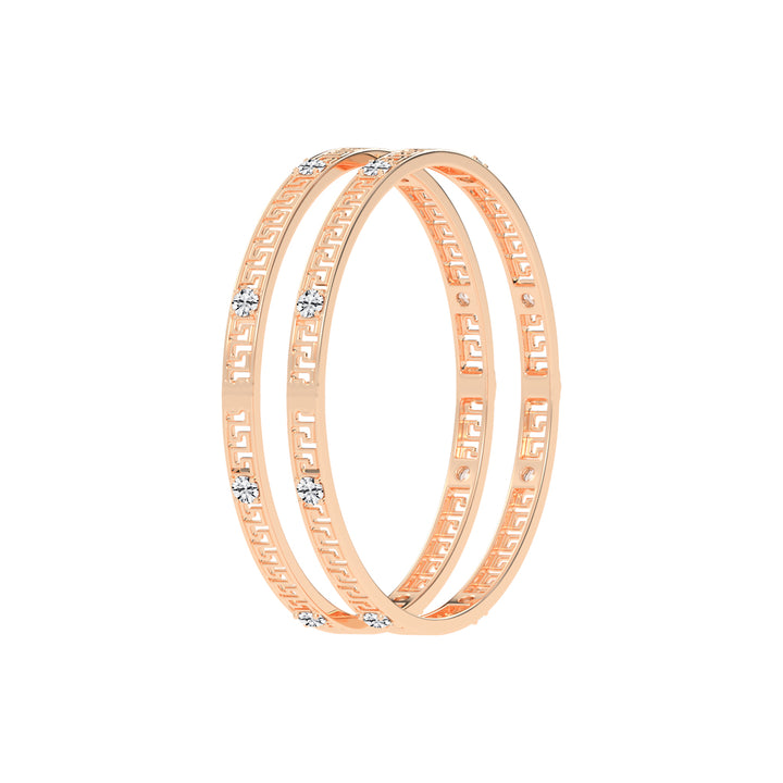Athena Greek Key Diamond Bangle