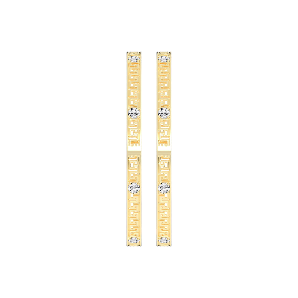 Athena Greek Key Diamond Bangle