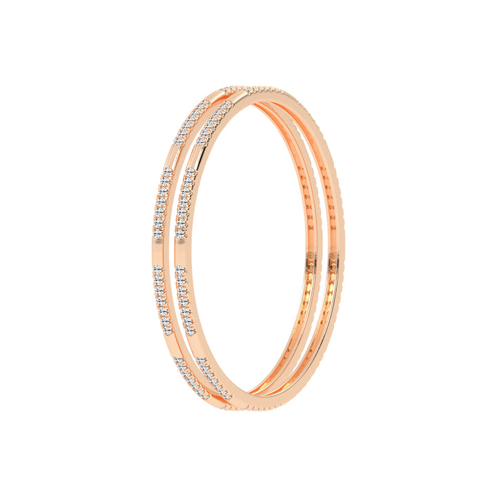 Contemporary Dual-Row Sparkling Bangle