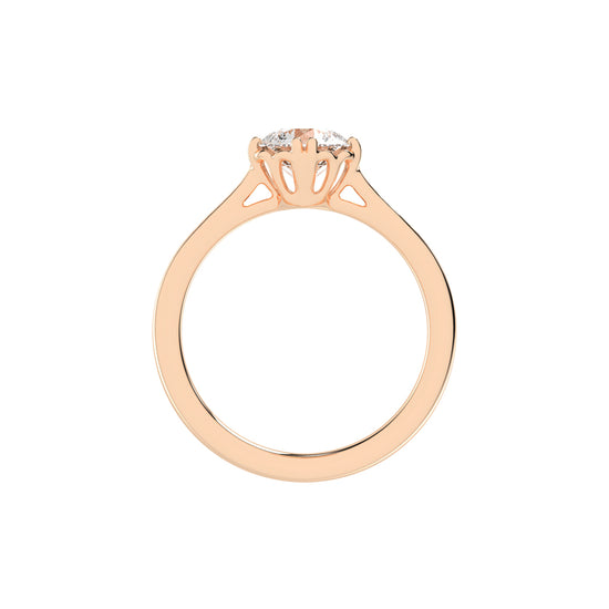 Brivalis double prong round solitaire diamond ring