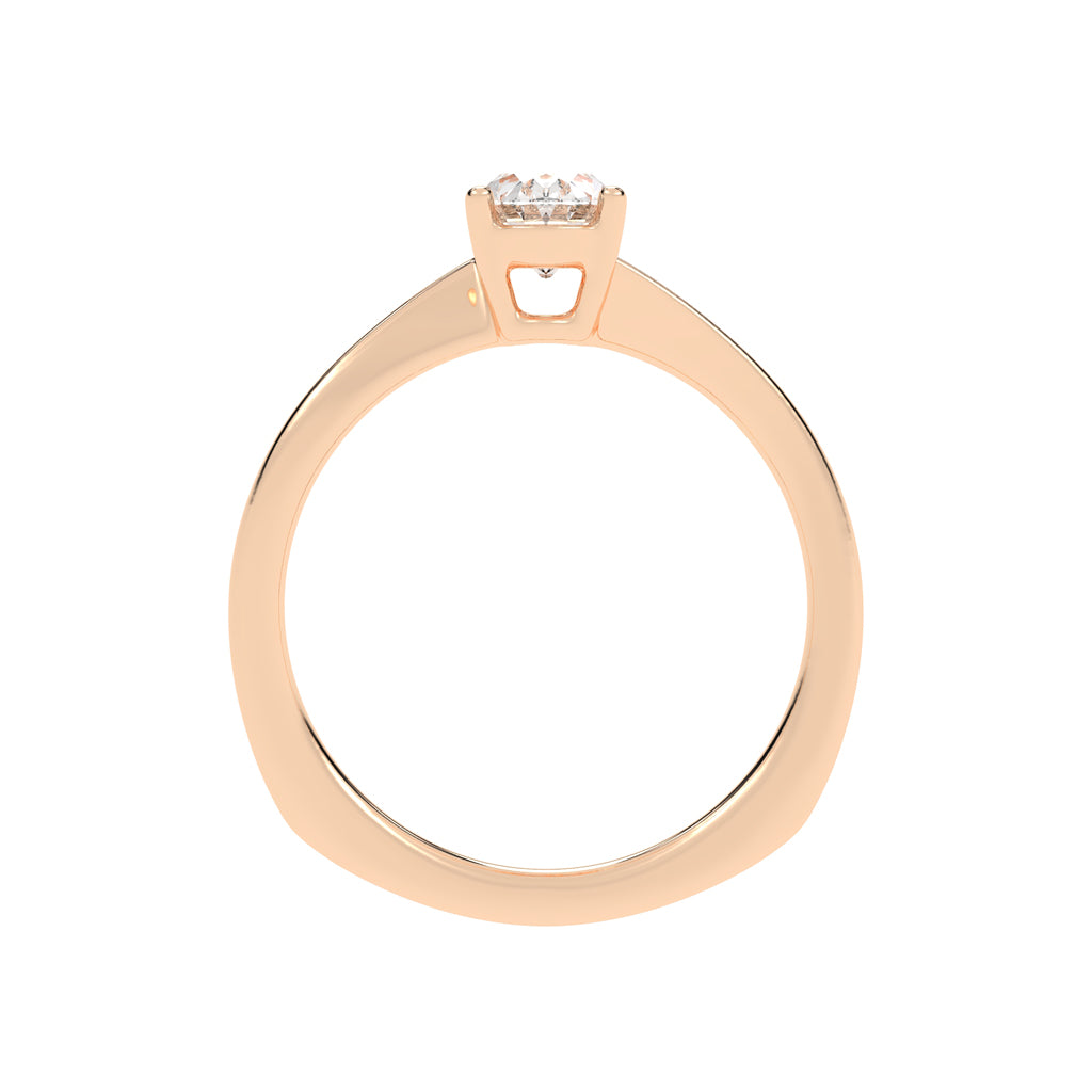 Solitaraine bypass oval shape cut solitaire lab diamond ring
