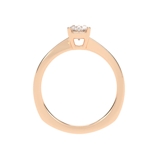 Solitaraine bypass oval shape cut solitaire lab diamond ring